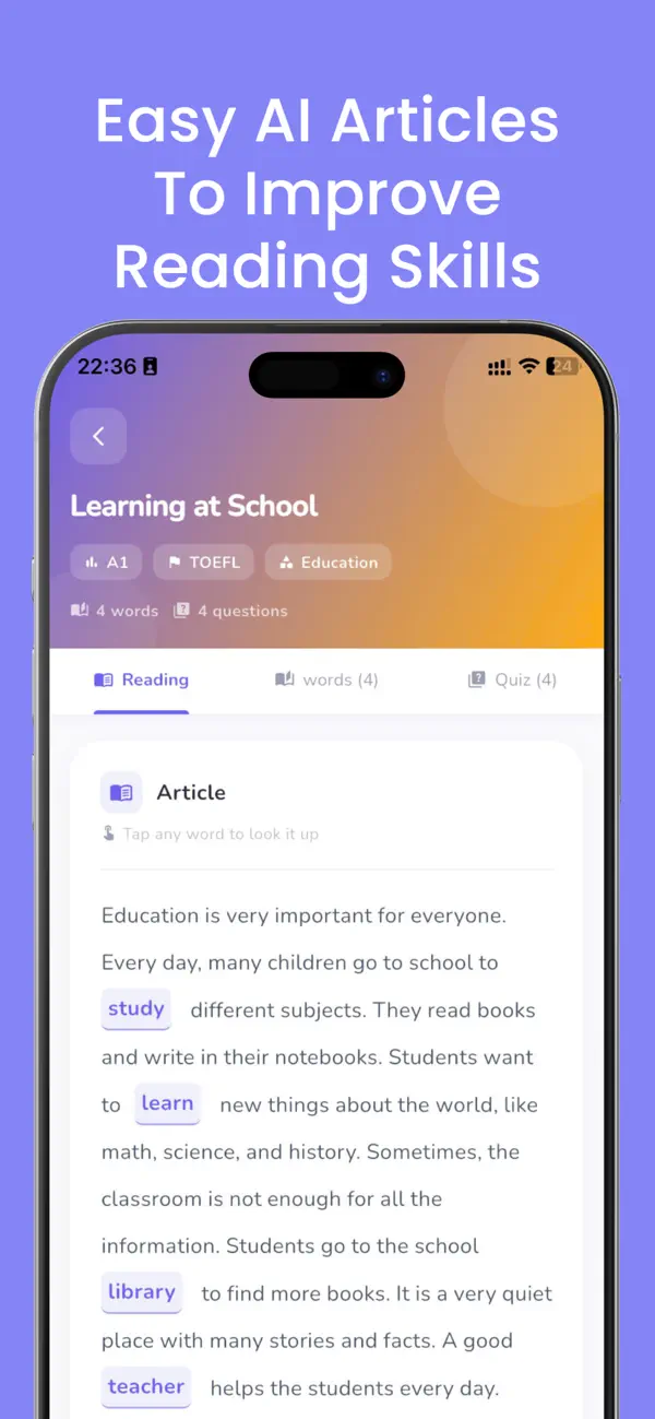 AI articles to improve reading